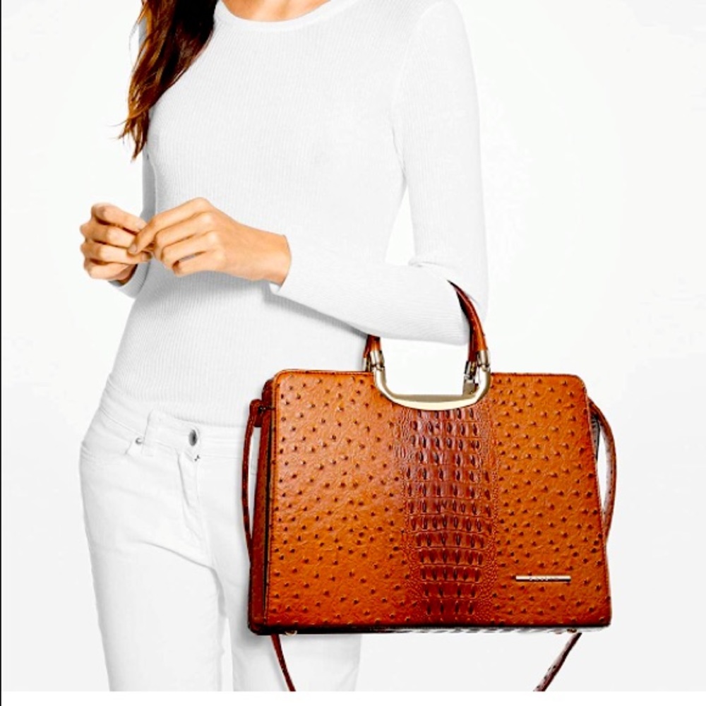 Ostrich Brown Dasein Handbag